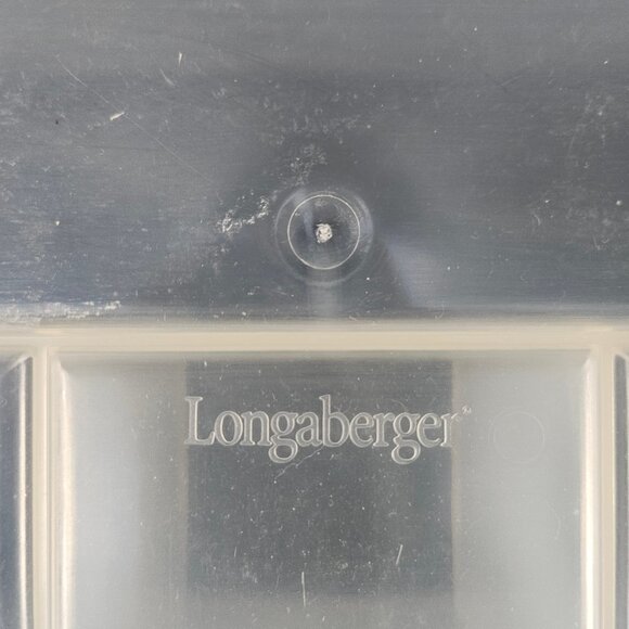 Longaberger, 2001 Spring Basket White Wash Protector and Divided Utensil Caddy - Picture 6 of 10